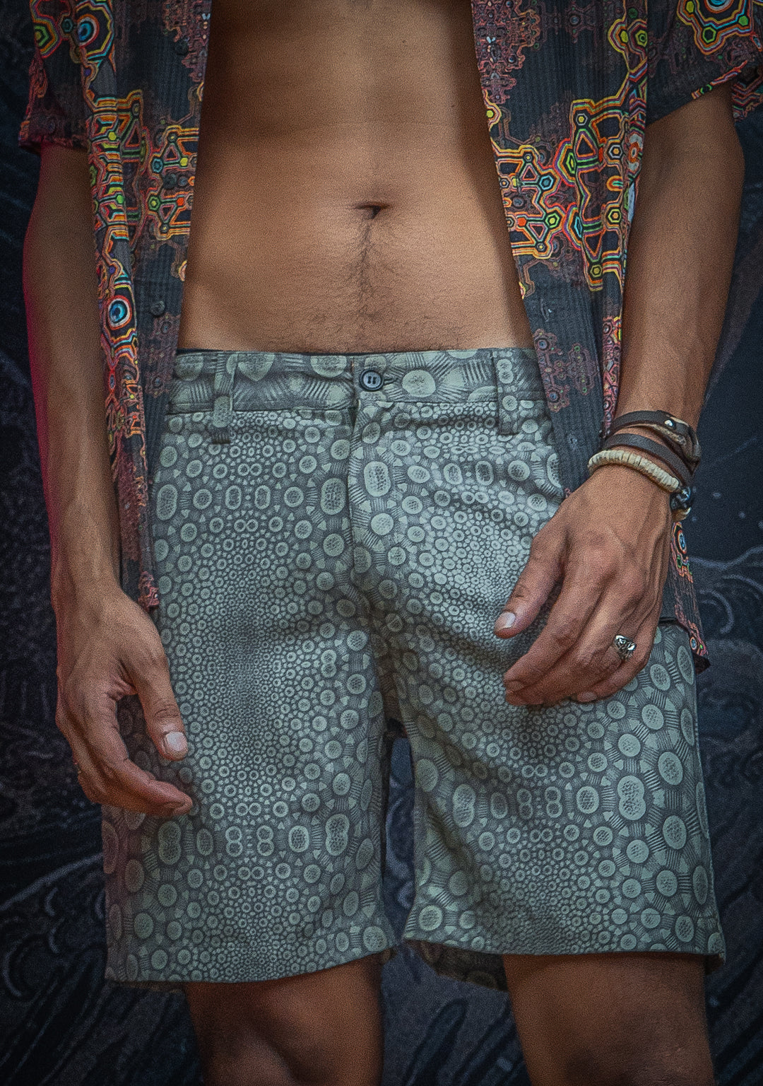 Skate Short Men / Microfiber Stripes - NEBULA